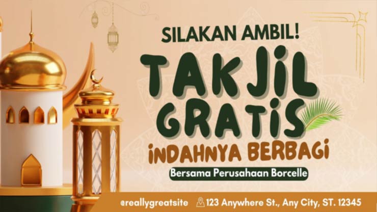 8. Banner Berbagi Jajanan Ramadhan Gratis