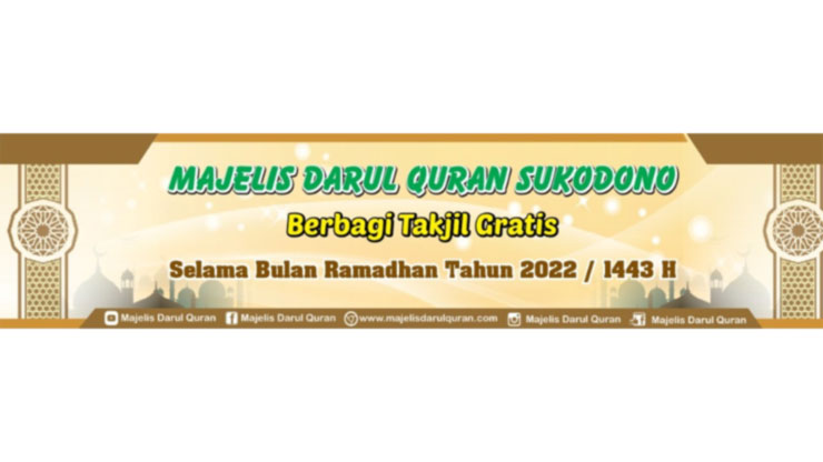 9. Banner Pembagian Takjil by Majelis Darul Quran Sukodono